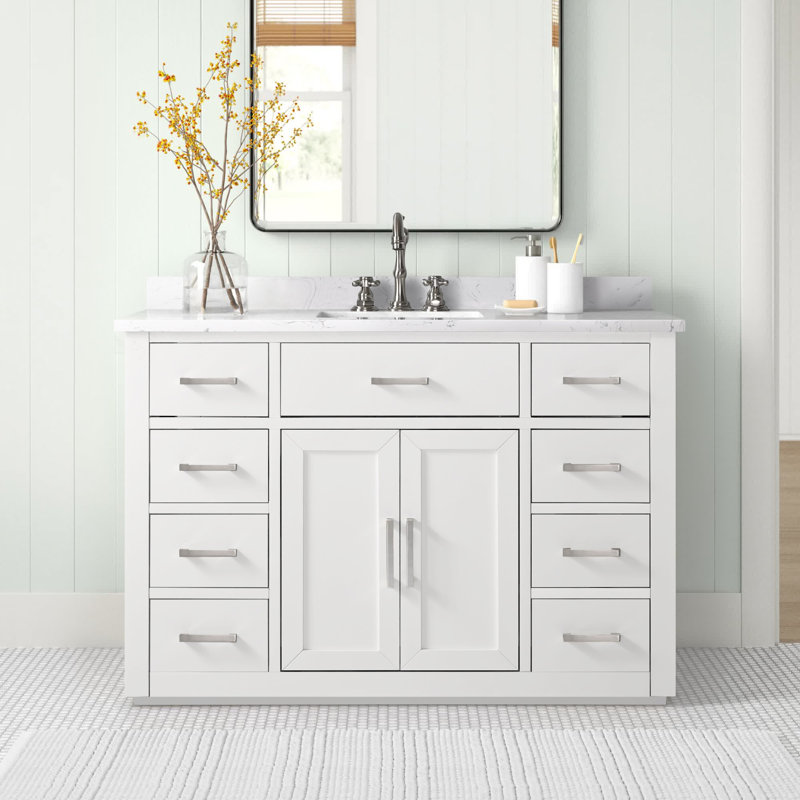Sand & Stable Ingalls 48'' Single Bathroom Vanity with Quartz Top